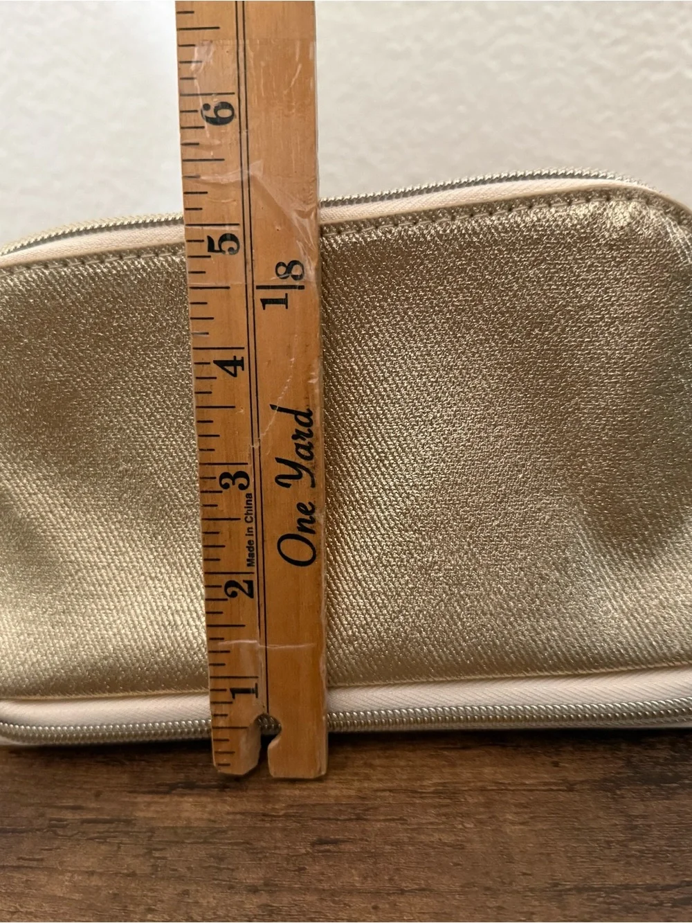 Anthropologie Artist Atelier Make Up Bag Emily Grady Dodge Gold